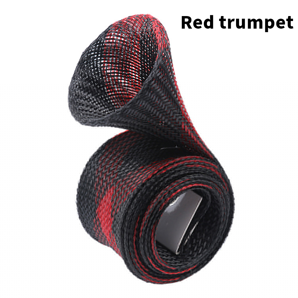 thumbnail image 2 of Greeniant Red de caña de pescar de fundición, cubierta de manga de tubo retráctil, Protector de malla trenzada, guantes de poste plegables resistentes Pescar Rojo/S Greeniant OD030790-04, 2 of 6