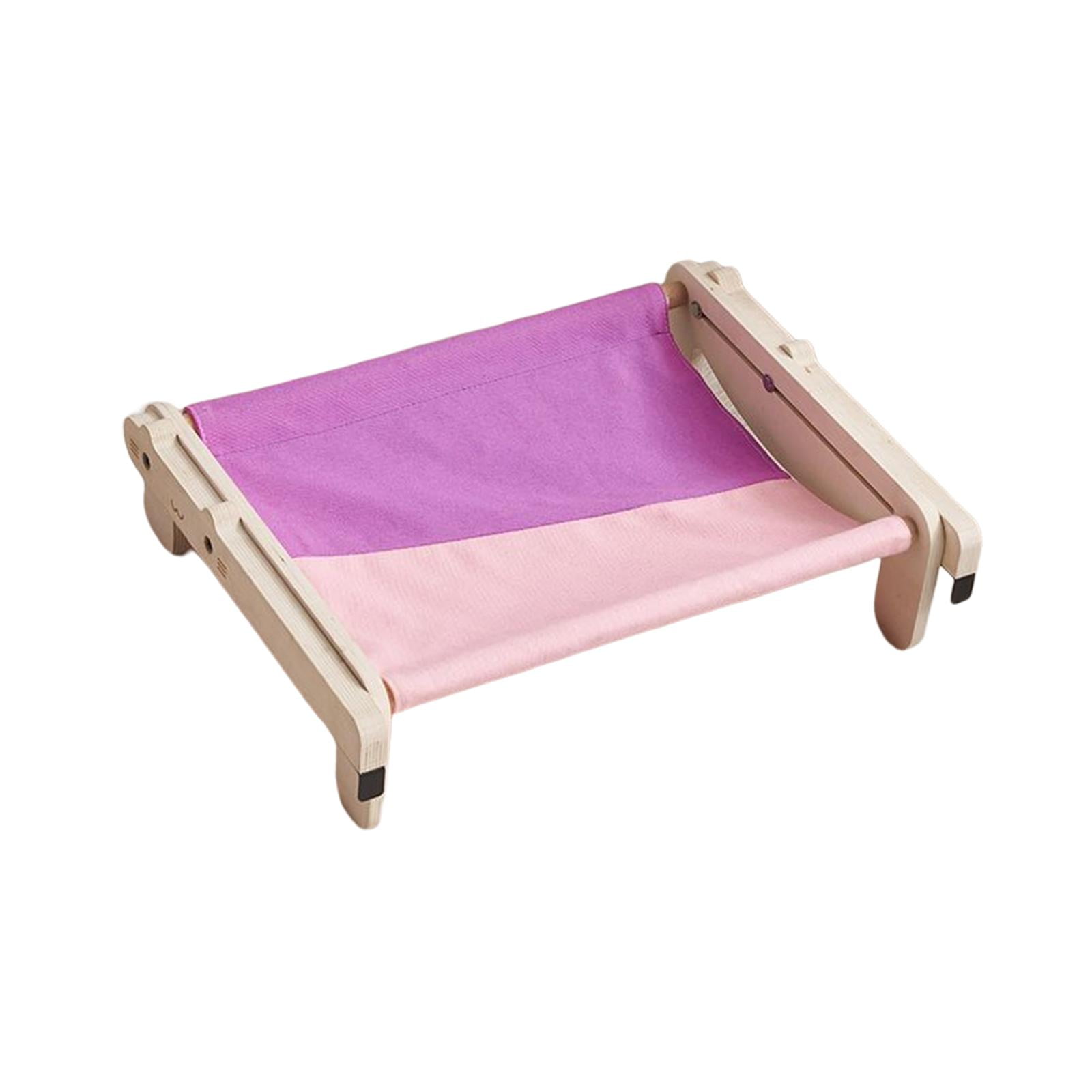 Bvdfgk Cat Window Perch Steady Seat Bed Removable Shelf Wood Frame Resting Lounge Chair Pink Violets