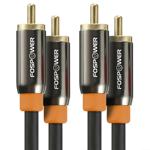 FosPower [6 Feet - 2 Pack] Digital Audio Coaxial Cable [24K Gold Plated Connectors] Premium S/PDIF RCA Male to RCA Male for Home Theater, HDTV, Subwoofer, Hi-Fi Systems