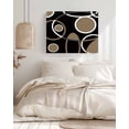 thumbnail image 3 of Black Brown Wall Art for Living Room,Canvas Picture Wall Decor for Bathroom Bedroom,White Circle Modern Minimalist Geometric Painting Artwork for Office Kitchen Hallway Dining Room Home Decor 12"x16", 3 of 8