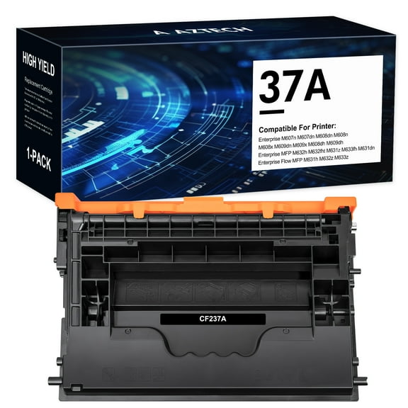 Compatible 37A Toner Cartridge for HP 37A CF237A 37X Work for Enterprise M607 M608 M607n M608dn M609 M608n M607dn M608x M609x MFP M632 M631 M631h M633fh Printer (Black, 1-Pack)