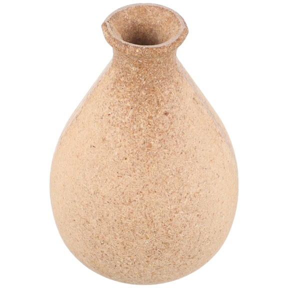 BESTYASH Khaki Wooden Flower Container Small Size Home Ornament 1 Piece