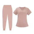 thumbnail image 3 of Conjunto médico para mujer, cuello en V, transpirable, clásico, con bolsillos, duradero y cómodo. XL, 3 of 9