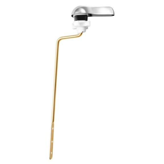 Universal Side Mount Toilet Handle Replacement Kit with Chrome-Plated Durable Metal Handle, Solid Brass Lever with Adjustable Length, Stainless Steel Chain, Locking Nut, and Rubber Washer