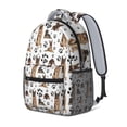 thumbnail image 2 of German Shepherd Dog and Footprint Backpack for School,Cute School Bag,Schoolbag with Adjustable Shoulder Straps & Padded Back,15.3"x11"x6.7", 2 of 6