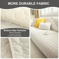 thumbnail image 4 of Eurhowing Sofa Cover for 1/2/3 Seater & L-Shape, Non-Slip Corduroy Stretch Couch Slipcover, Furniture Protector Mat Couch Cover for Kids/Pets (Beige White, 36''x63''), 4 of 8