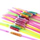 thumbnail image 2 of Pajitas para beber paraguas, 200 Uds., pajitas flexibles, pajitas flexibles/flexibles, pajitas de plástico largas de colores, pajitas de plástico desechables, 2 of 5