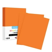 Angle View: 8.5 x 11" Orange Color Paper Smooth, for School, Office & Home Supplies, Holiday Crafting, Arts & Crafts | Acid & Lignin Free | Regular 20lb Paper - 100 Sheets