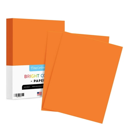 8.5 x 11" Orange Color Paper Smooth, for School, Office & Home Supplies, Holiday Crafting, Arts & Crafts | Acid & Lignin Free | Regular 20lb Paper - 100 Sheets