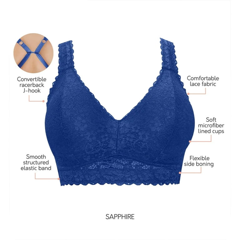 PARFAIT Women's Adriana Wire-Free Lace Bralette - Sapphire - 36D 