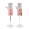 thumbnail image 1 of 2 Pack Champagne Glasses with 3D Butterflies, Wine Cocktails Glassware for Home Bar Wedding, 1 of 7