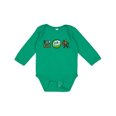 

Inktastic Hiking Eat Sleep Hike Gift Baby Boy or Baby Girl Long Sleeve Bodysuit