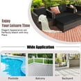 thumbnail image 4 of Costway 5PCS Patio Rattan Furniture Set Loveseat Sofa Ottoman Cushioned Black, 4 of 8
