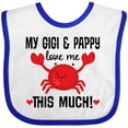 thumbnail image 3 of Inktastic Gigi and Pappy Love Me This Much Boys or Girls Baby Bib, 3 of 4