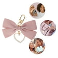 thumbnail image 3 of Unique Bargains 1 Pc Handbag Charms Keychains Faux Pearl Heart Bow Bag Accessories Pink, 3 of 5