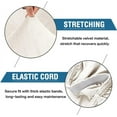 thumbnail image 2 of Dining Chair Covers Velvet Stretch Chair Covers for Dining Room Set of 4 Parson Chair Slipcovers Chair Protectors Covers Dining, Soft Thick Solid Velvet Fabric Washable, Ivory, 2 of 6