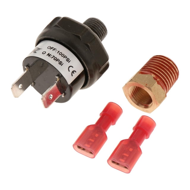 Interruptor de Presión del Compresor de Aire Sunnimix 70-120 Psi 12/24 Voltios
