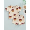 thumbnail image 2 of Liacowi Infant Baby Boys Summer Cartoon Animal Short Sleeve Tops Shorts 2Pcs Outfit Set, 2 of 9