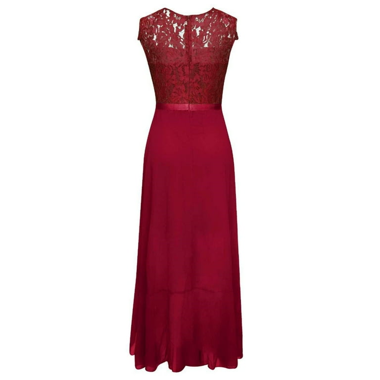 maroon lace formal dress Destiny Lace Maxi Dress Burgundy main image 1