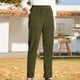 thumbnail image 1 of WILLBEST Pantalones Casuales de Pana para Mujer, de Cintura Alta, Rectos, de Pierna Ancha, para Trabajo, Otoño E Invierno, con Bolsillos. Extra Grande, 1 of 5