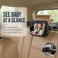 thumbnail image 3 of Baby Car Mirror for Baby Car Seat Safely Mirror Hook Clip Design for Rear Facing Infant Newborn 360° Rotation Baby Backseat Mirror with Wide Clear View, Shatterproof, Easy Install, 3 of 8