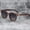 Tea Frame, variant on Retro Wood Grain Full Frame Sunglasses with UV400 Protection Fashionable Eye Protection for Everyday Wear Versatile