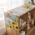thumbnail image 6 of Table Runners 70 Inches Long Dress Scarves, Sunflower Farmhouse Coffee/Dining/Kitchen Table Decor, Holiday Table Runner, Summer Botanical Elegant Floral Wooden 13x70 Inch, 6 of 9