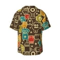 thumbnail image 2 of Disketp Men's Hawaiian Robot and Monsters Print Shirts Button Down Holiday Beach Shirts-XX-Large, 2 of 7