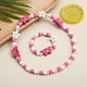 thumbnail image 3 of Collar para niñas, pulsera para niñas, joyas para niñas, juego de collares y pulseras de princesa, cuentas de madera elásticas de colores, accesorio de joyería para niñas princesas, 3 of 5