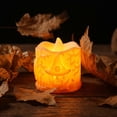 thumbnail image 6 of Fmbmuo Outdoor Halloween-Themed Flameless Led Candles , Thanksgiving Indoor Orange Warm Light Ornament , For Home Party Holiday Desktop Decor, 6 of 7