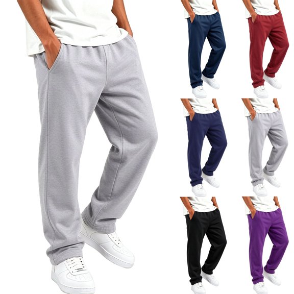 Rvasteizo Boys Fall Winter Sweatpants School Uniform Strentch Straight Leg Elastic Waist Outdoor Casual Trousers 11 Years