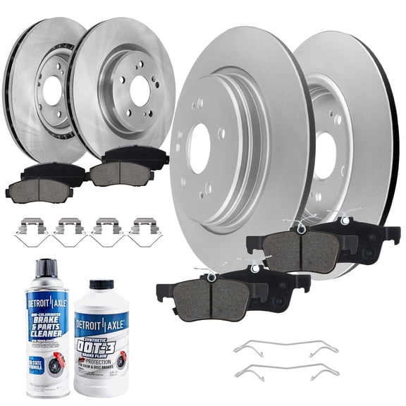 Detroit Axle - Brake Kit for Acura 2019-2021 RDX, Disc Brakes Rotors 2020 RDX Ceramic Brake Pads with Hardware Replacement : 12.40" inch Front and 12.20" inch Rear Rotor