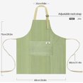 thumbnail image 2 of Paquete de 2 delantales de cocina impermeables para mujer con bolsillo delantales de chef ajustables para cocina, cocinar, hornear, barbacoa, parrilla (azul/verde), 2 of 5
