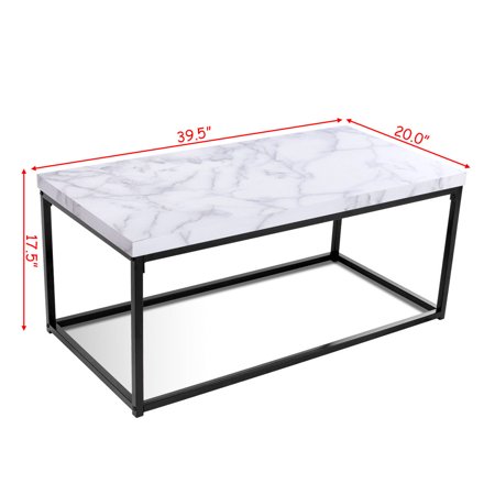 coffee living furniture gymax rectangular cocktail frame metal modern table