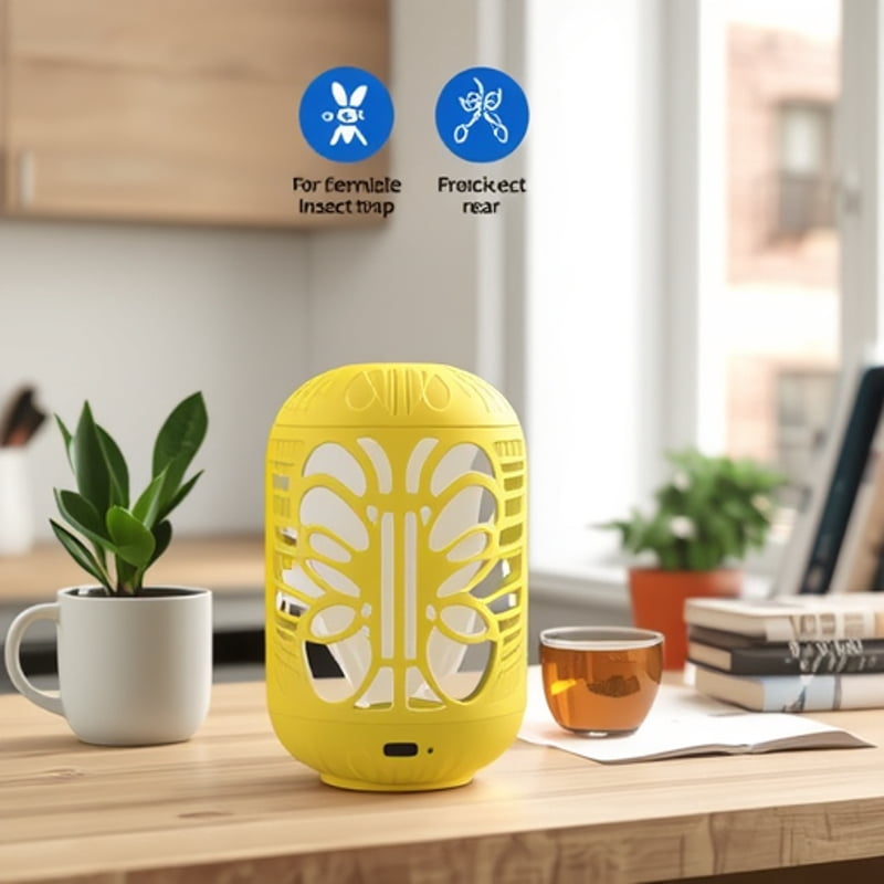 Rechargeable indoor camping dual-purpose double-light sticky trap mosquito killer fly trap insect lamp