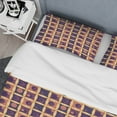 thumbnail image 4 of Designart 'Retro Grid in Orange' Mid-Century Modern Duvet Cover Set, 4 of 4