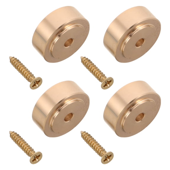 BESTYASH 4-Pack Metal Cutting Board Feet with Brass Construction and Screw- Hardware for Kitchen and Home Use