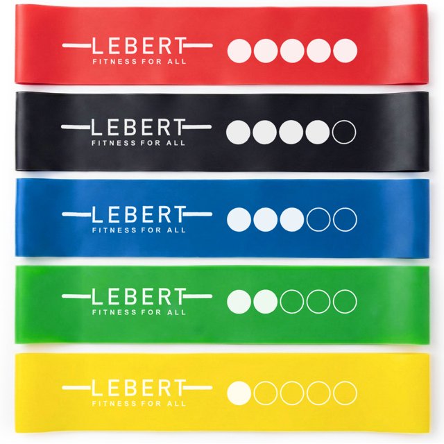 Lebert Fitness Mini Bande Bande de Résistance Boucle Bandes d'Exercice Ensemble de 5