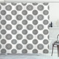 thumbnail image 1 of Ambesonne Mandala Shower Curtain, Round Details Repetition, 69"Wx75"L, Grey and White, 1 of 2
