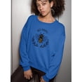 thumbnail image 2 of Bee Happy Nature Garland Sweatshirt Women -Image by Shutterstock, Female Large, 2 of 4
