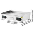 thumbnail image 2 of KFFKFF Electric Griddle for Commercial Use, 4400W, Adjustable Temperature from 122℉ to 572℉, Stainless Steel Flat Top Grill, 28.74 x 15.75 x 0.39 inches, Includes 2 Shovels and 2 Brushe, 2 of 9
