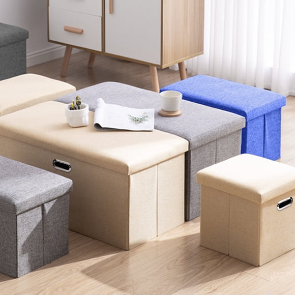 View of Storage Ottoman Cubes Foot Rest - Walmart.com