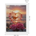 thumbnail image 2 of Diamond Art Kit for Adults, Butterfly Heart Sunset Beach Roses Diamond Painting for Adults Beginners, 5D DIY Diamond Art Painting Kits, Colorful Diamond Painting Craft for Home Decor 12x16, 2 of 7