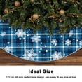 thumbnail image 3 of Falda de árbol de Navidad COWDIY azul con diseño de búfalo, 122 cm, 3 of 9