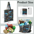 thumbnail image 3 of Construction Themed Reusable Fabric Tote Bag - Large Capacity Washable & Foldable, 3 of 5