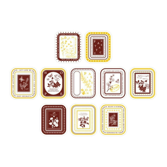 10x pegatinas para marcos de fotos, pegatinas para álbumes de recortes, pegatinas decorativas de papel para bricolaje Café