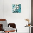thumbnail image 2 of Square Wall Clock,Dolphin Smiling With Happy And Playful Expression,Silent Non-Ticking Wall Clock Decor for Home Office Kitchen Living Room Bedroom(12inch), 2 of 4