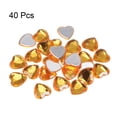 thumbnail image 3 of Unique Bargains 40 Pcs Acrylic Flat Back Rhinestones 20mm/0.8 Inch Heart Artificial Gemstone for Crafts Jewelry Making Gold, 3 of 7