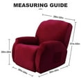 thumbnail image 6 of CJC Velvet Recliner Covers, Stretch Armchair Slipcovers, 4-Piece for 1 Cushion Reclining Sofa, Single Seat Recliner Protector, 10 Colors, 6 of 9