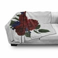 thumbnail image 3 of Rose Soft Flannel Fleece Throw Blanket, Blooming Red Roses Gentle Wild Flowers Leaves Bouquet Corsage, Cozy Plush for Indoor and Outdoor Use, 50" x 70", Hunter Green Violet Blue, by Ambesonne, 3 of 6